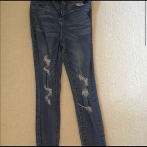 Blue Denim Skinny Jeggings